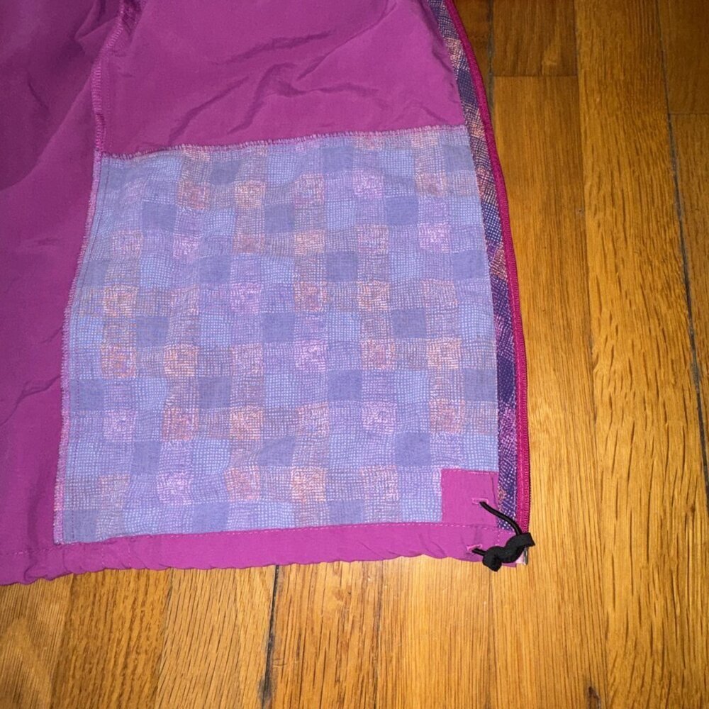 Vintage Patagonia Worn Ware 4 Full Zip Hooded Windbreaker Women's Size XL Purple - Picture 7 of 7